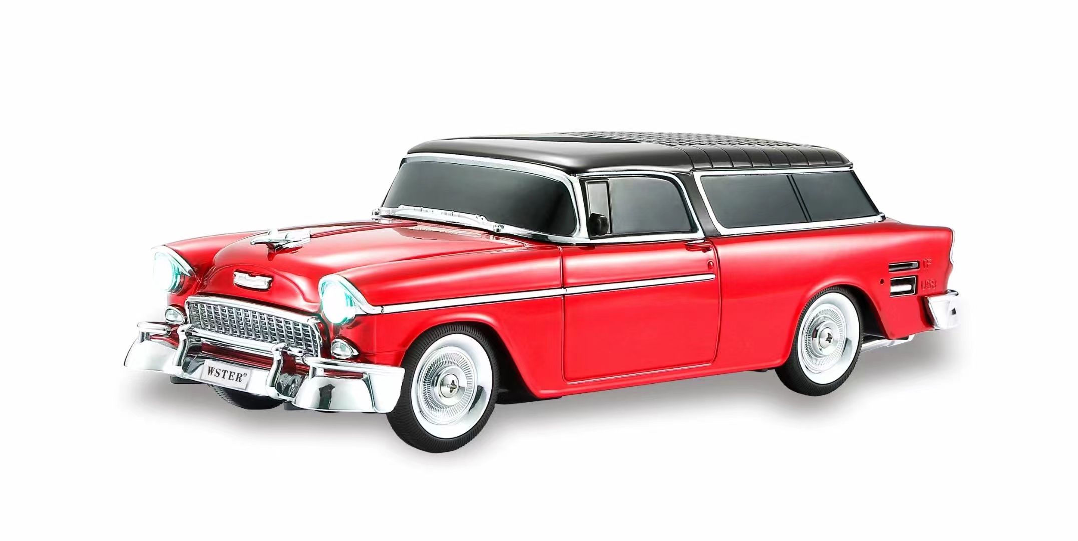 EONKO WS-1955 Nomad Deep Bass Car Shaped Bluetooth Speaker with TF USB FM AUX Handsfree TWS Selfie Disco Light