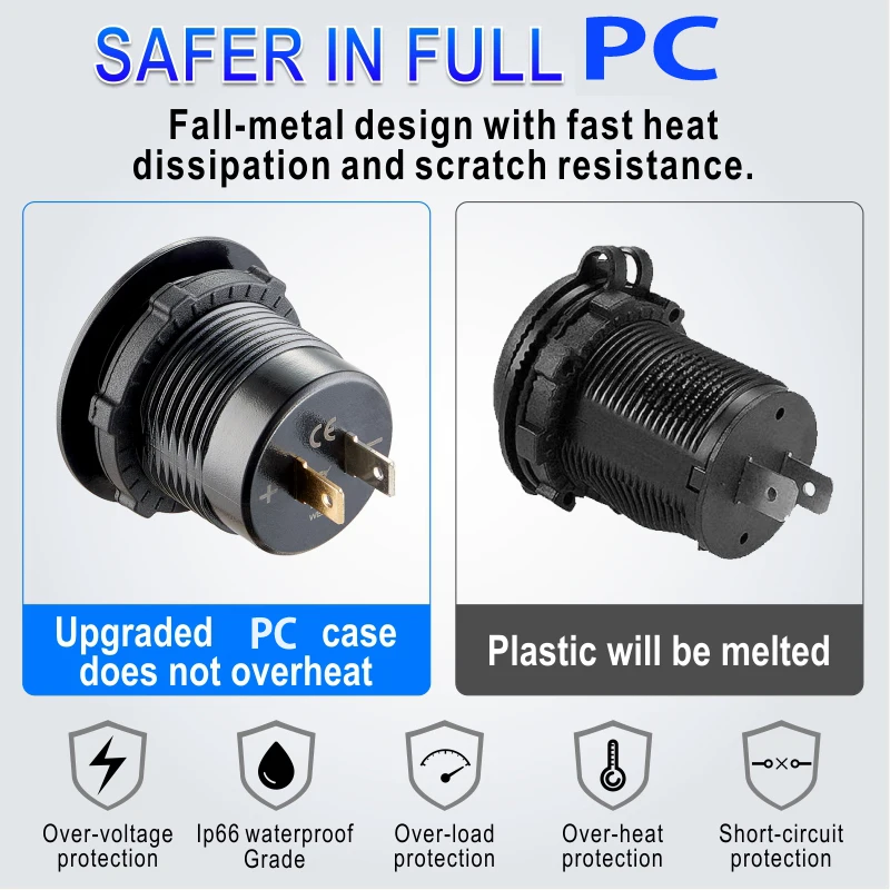 Toyota usb c car charger socket 2025 High Quality Universal Car Charger USB Vehicle DC12V-24V new for Voo v50 xc90 v70