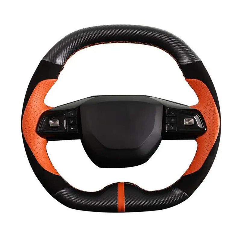 For MG4 Car Steering Wheel Cover For MG4 2022-23 MU LAN PU Leather AUTO Steering Wheel Cover For EV Car Interior Accessories