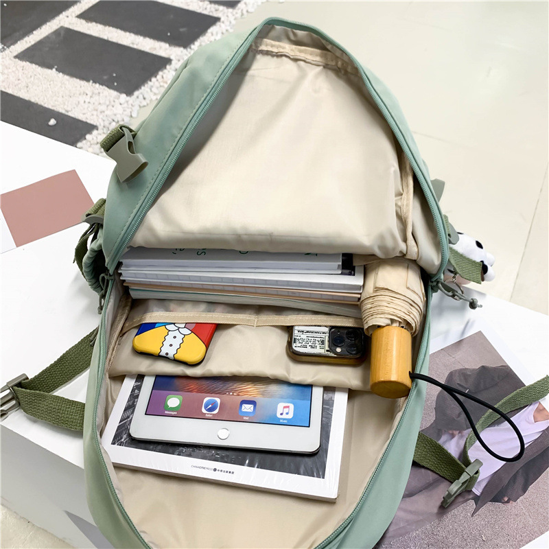Casual Women's Student School Backpack Kawaii Transparent Bagpack Class Ita Bags For Girls Preppy Style Rucksack Laptop Book