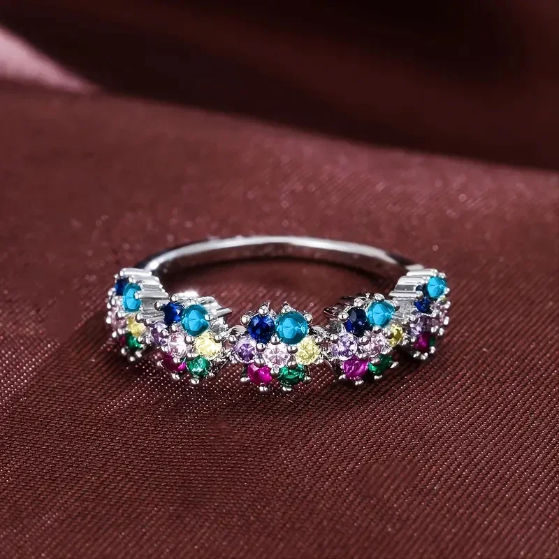 CAOSHI Delicate Bright Zirconia Finger Ring Engagement Ceremony Jewelry for Women Aesthetic Female Graceful Accessories Gift