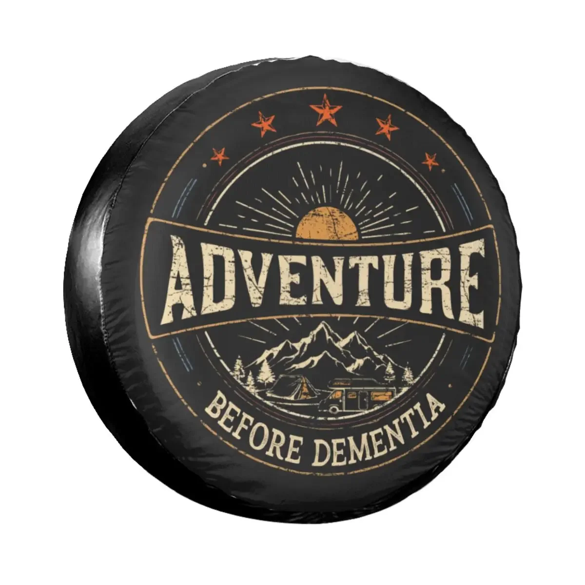 Funny Adventure Camper Travel Spare Wheel Tire Cover for Jeep Trailer RV SUV Dust-Proof Vehicle Accessories 14 15 16 17 Inch