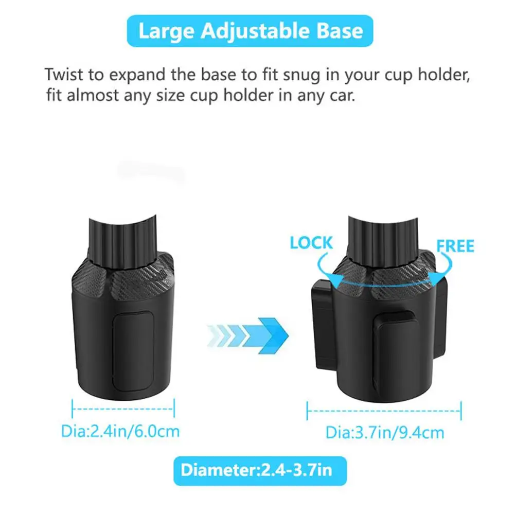 Portable Adjustable Car Cup Holder Tray Expanded Table Desk Car Cup Tray Universal Car Tray Table For Eating With Phone Hol C4V4