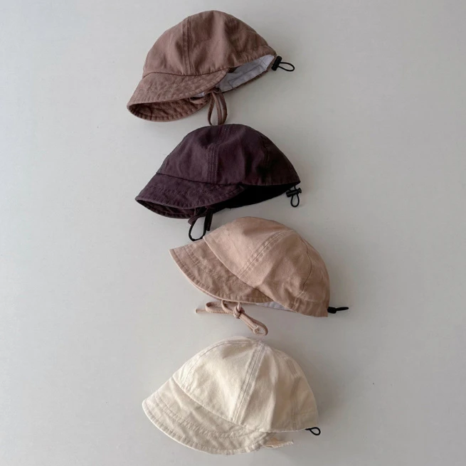new 2023 Spring Pure Color Soft Brim Adjustable Baby Baseball Hat Kids Sun Caps Children Visor Peaked 2025 Infant Foldable Hat