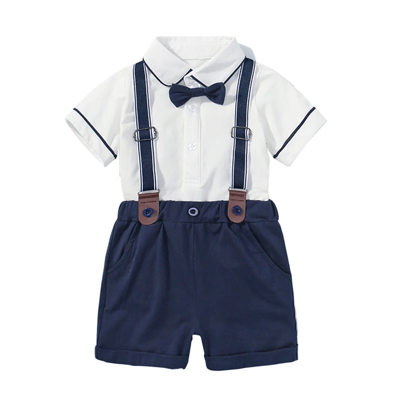 Newborn Clothes Summer Suit Formal 0 3 6 Months Babies Wear Romper Set For Boy Baby Clothes