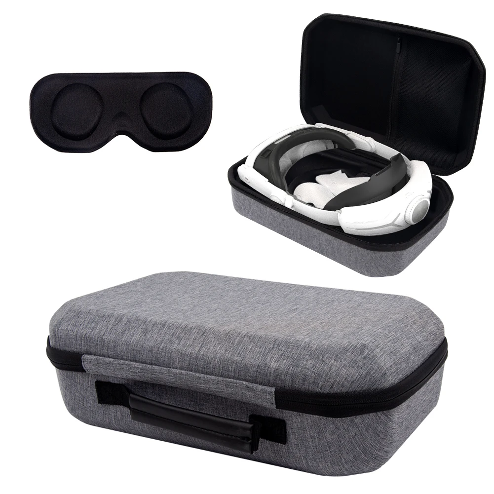 For Meta Quest 3 VR Glasses Storage Bag Shockproof Box EVA Hard Shell Case Anti-Scratch Organizer Travel Bag Mesh Bag Len Cover
