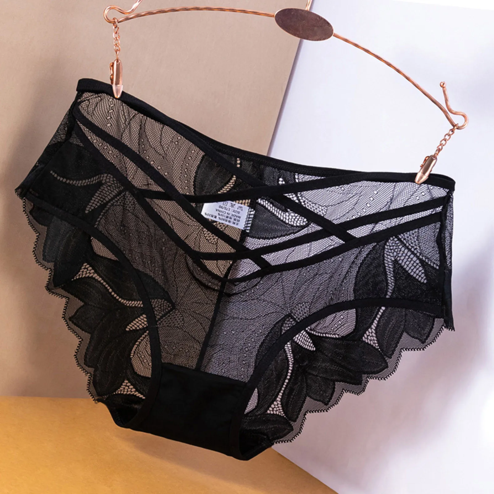 Various Styles Gothic Black Panties Sexy High Waisted Plus Size Briefs Solid Lace Underwear Soft Intimates Women S Panochas