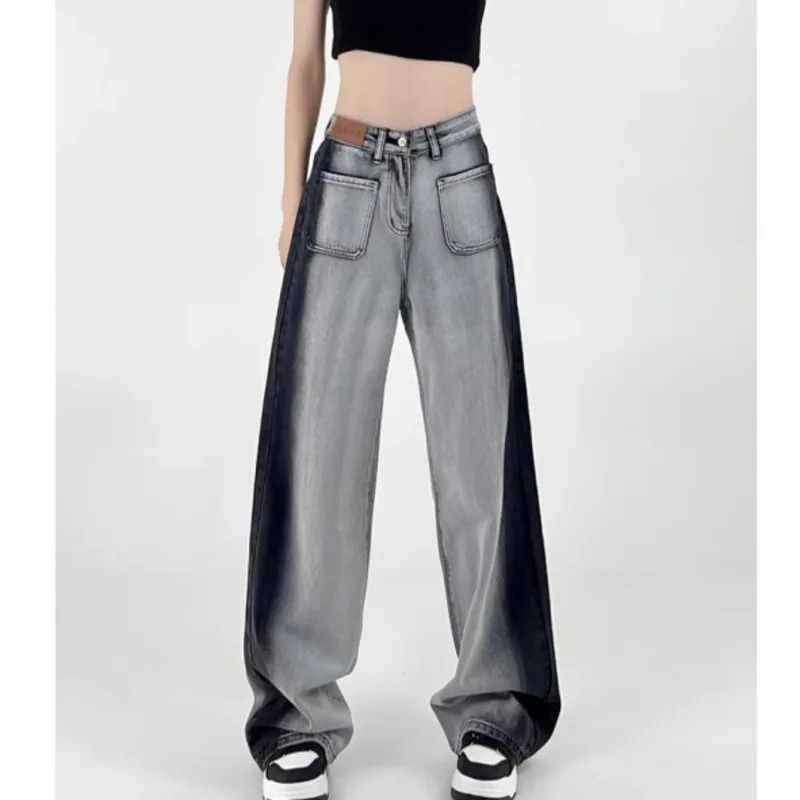 Baggy Jeans Women 2023 Women's Pants Blue Vintage Jeans Woman High Waist Streetwear Female Straight Leg Jeans Y2k Korean Fashion