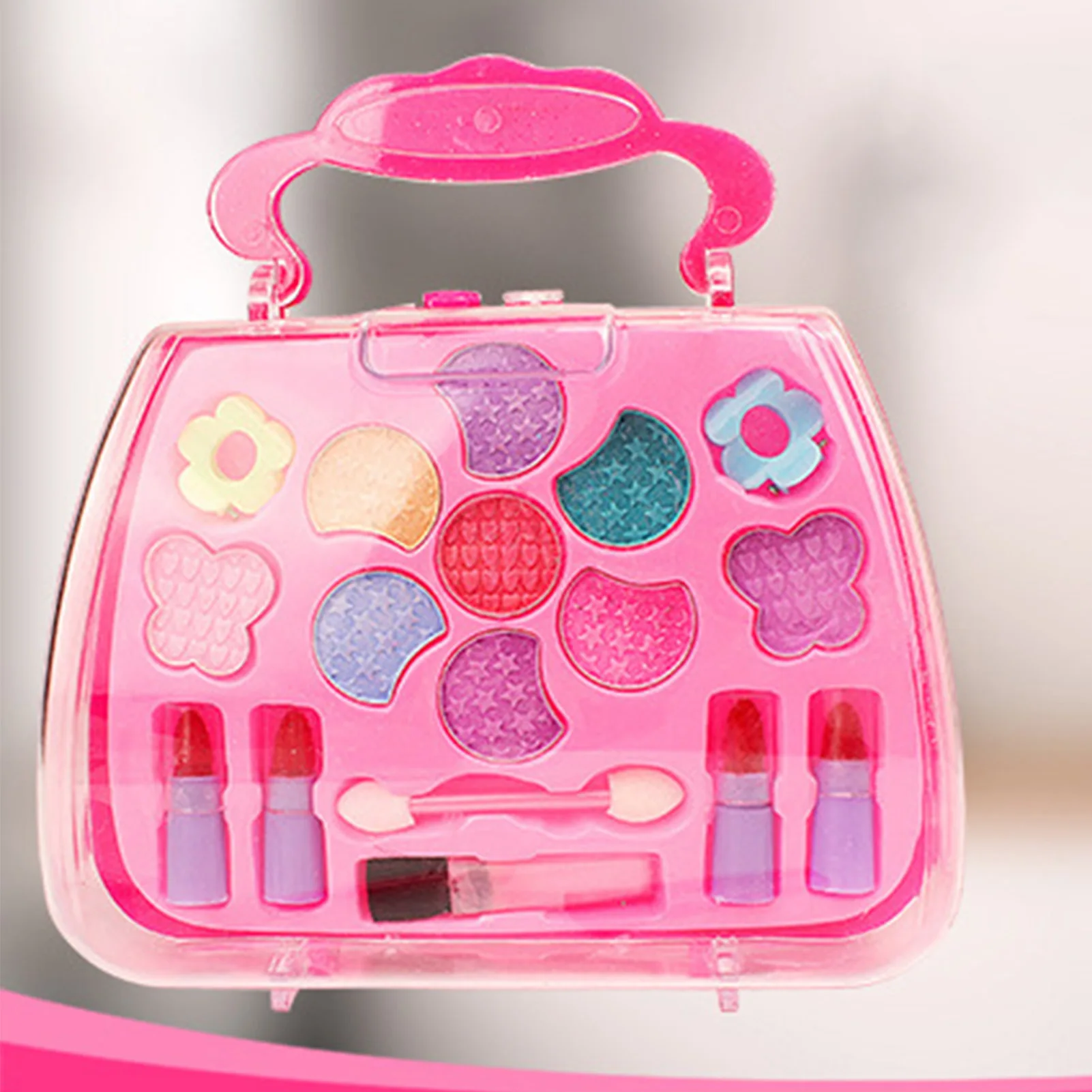 Little Girls Real Make Up Set Washable & Non-Toxic Real Makeup Girl Toys for Toddler Girls Age 4 5 6