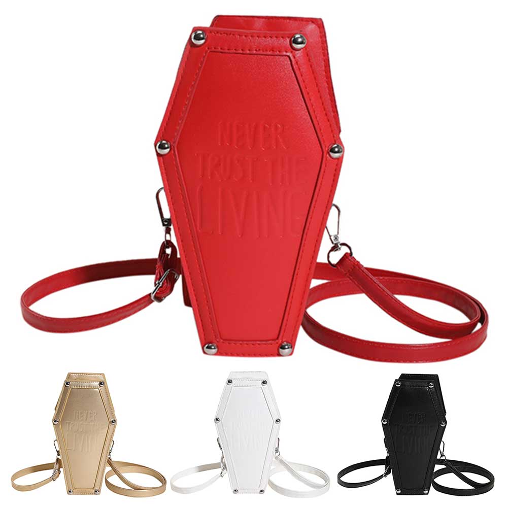Women Crossbody Bag Large Capacity PU Shoulder Bag Coffin Shape Handbag Underarm Bag for Office Travel Make Up Cosmetic Bag