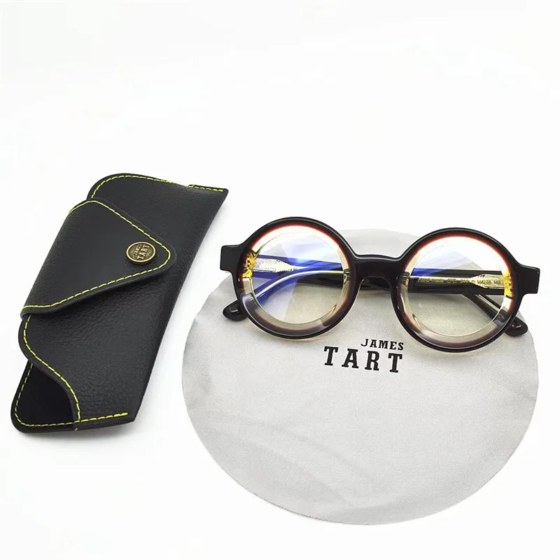 JAMES TART 244 Optical EYEGLASSES For Unisex Retro Style Anti-blue Light Lens Plate Round Full Frame With Box