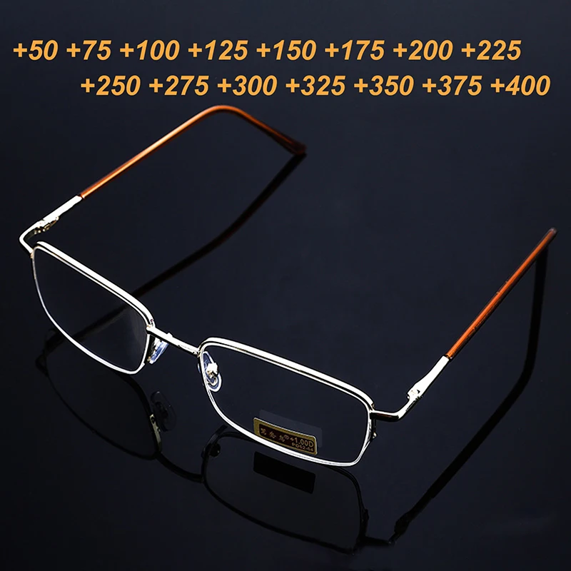 Men Glass Reading Glasses Presbyopic Eyewear 0.5 0.75 1.0 1.25 1.5 2.0 2.25 2.5 2.75 3.0 3.25 3.5 3.75 4.0 4.5 5.0 Unisex