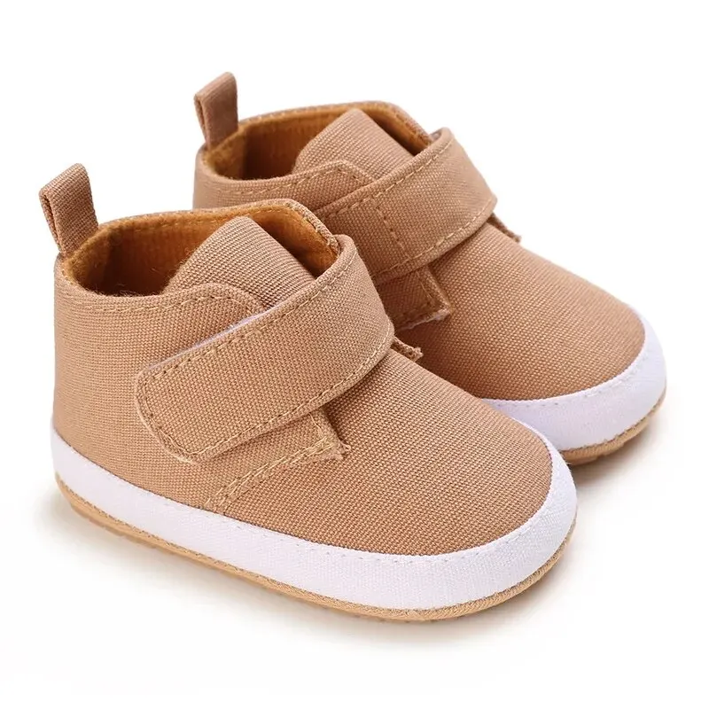 new Meckior Four Seasons Hundred Baby Canvas Shoes Newborn First Day Shoes 2025 Rubber Bottom Anti-slip Baby Boys Girls Sneakers