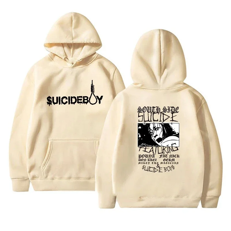 Vintage Suicideboy Hooded SweatShirt Men Women Harajuku Grey Day Rapper Hip Hop Streetwear Men's Hoodies Pullover Clothes Coat