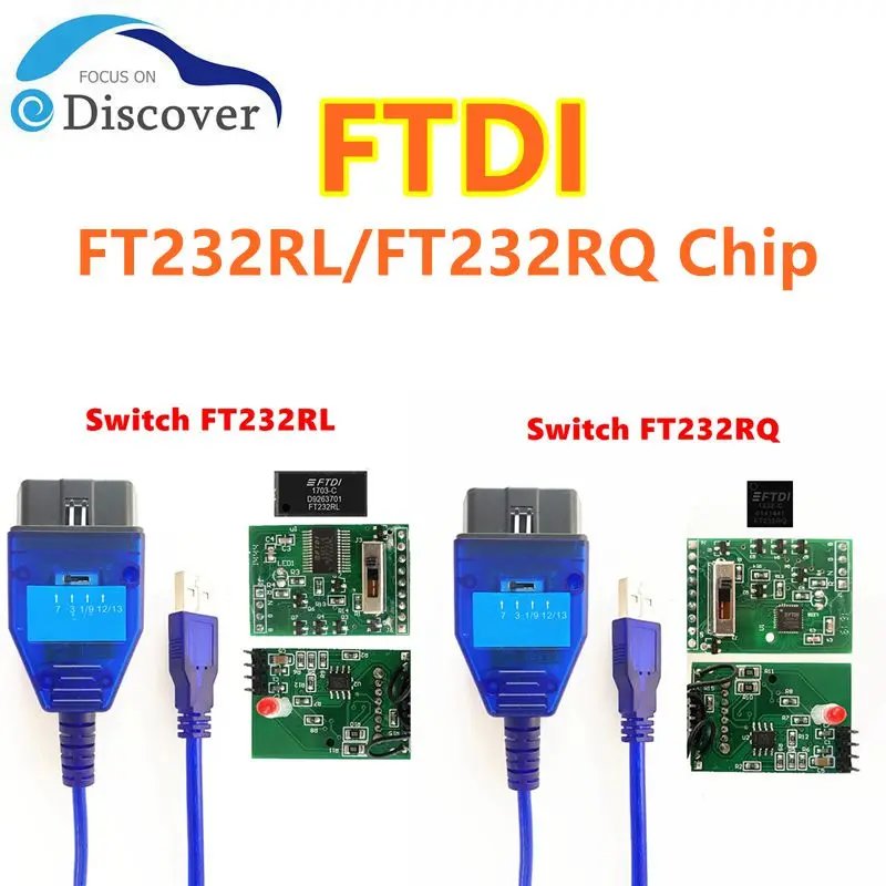 KKL FTDI With 409 FT232RL/FT232RQ Chip With Switch For VW/Audi/ Seat/Skoda Connector Auto OBD2 Interface Diagnostic Tool VW/Audi/ smile VW/Audi/ VW/Au