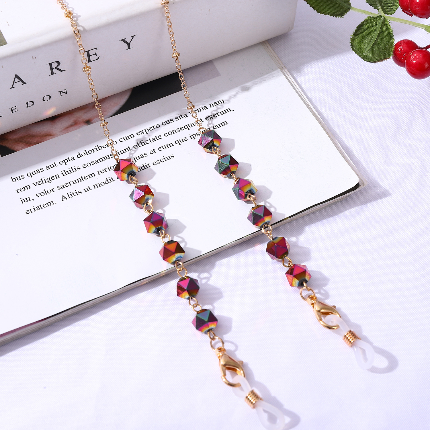 Crystal Beaded Glasses Chains For Women Elegant Mask Chain Holder Sunglasses Lanyard Neck Cord Eyeglasses Jewelry Gift
