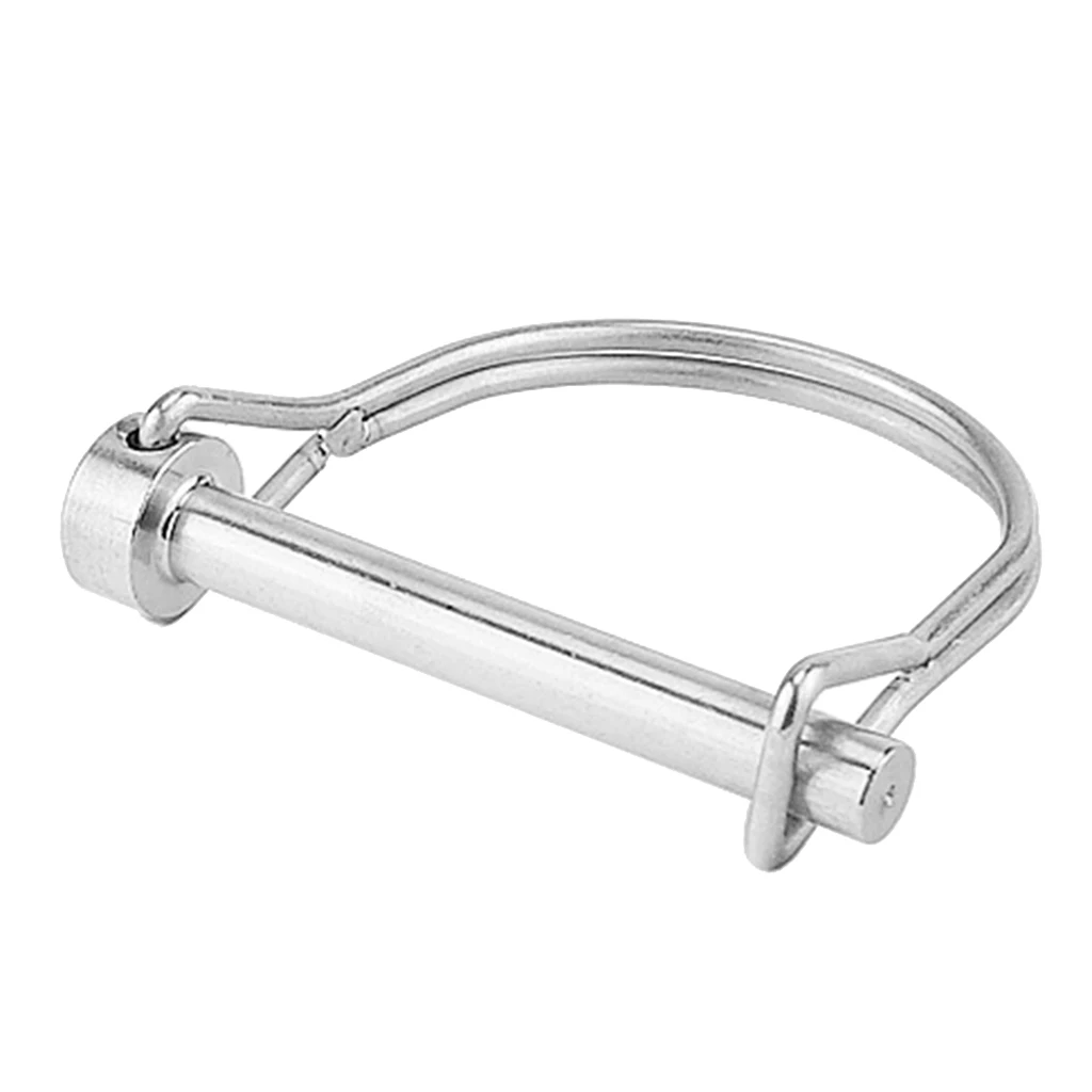 Heavy Duty Trailer Coupler Safety Pin 1/4Inch 6mm Dia x 2Inch 50mm 70mm D Ring Round Arch Locking Lock Pin For Marine Trailers