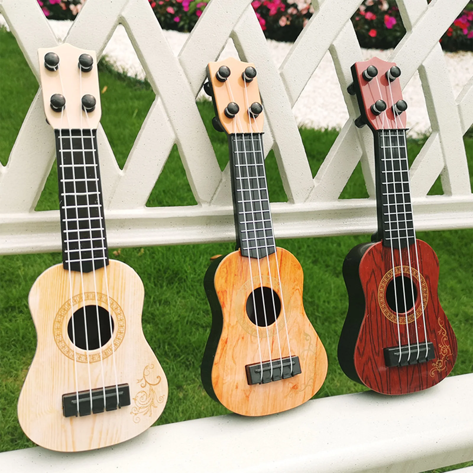 Kids Small Guitar Musical 2025 Toy Mini Classical Ukulele new Guitar Toy Lightweight Party Supplies Adjustable for Children Holiday Gifts