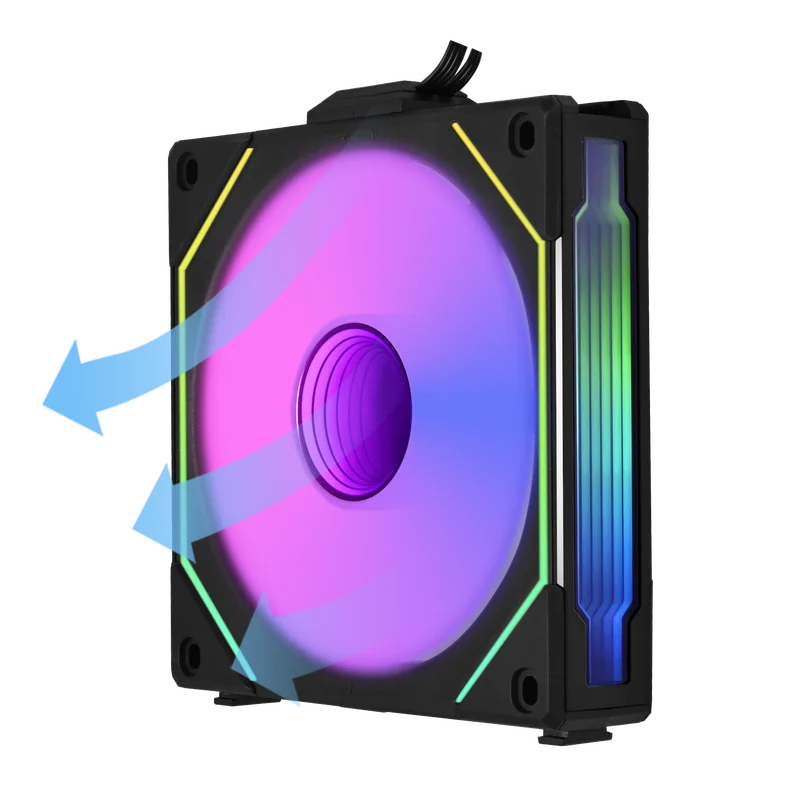 Lian-Li UNI 12cm Fan SL Infinity Mirror 120mm Reverse Blade Black / White 40 Leds L-Connect Silence 2100rpm Daisy Chain,RSLIN120