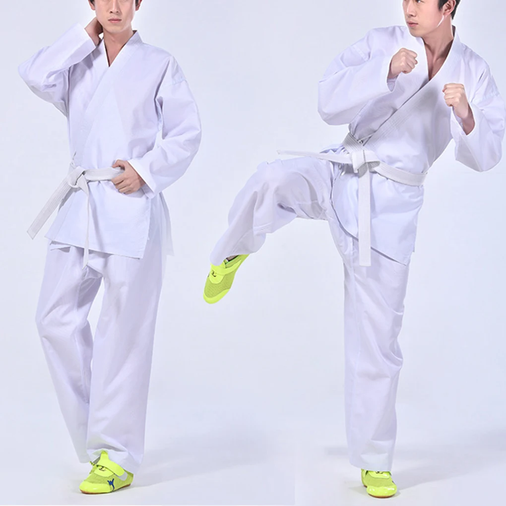 Women Men Karate Uniform Set Adult Sports Training Clothes Teaching Sportswear Polyester Clothing Professional Gym L/XL/XXL