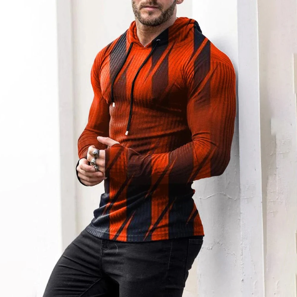 Men new Print Pullover Hoodies Hooded Sweatshirts Long Sleeve Jumper Muscle Tops Hot Sale Creative Pullover 2025 Autumn Winter Hoody