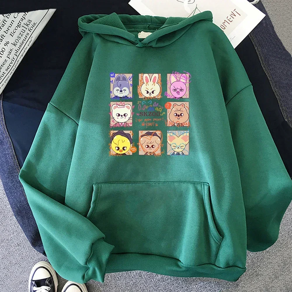 Kpop Skzoo Stray Kids Hoodies Cute Women Streetwear Harajuku Loose Autumn and Winter Sweatshirts K Pop Graphic Pullover