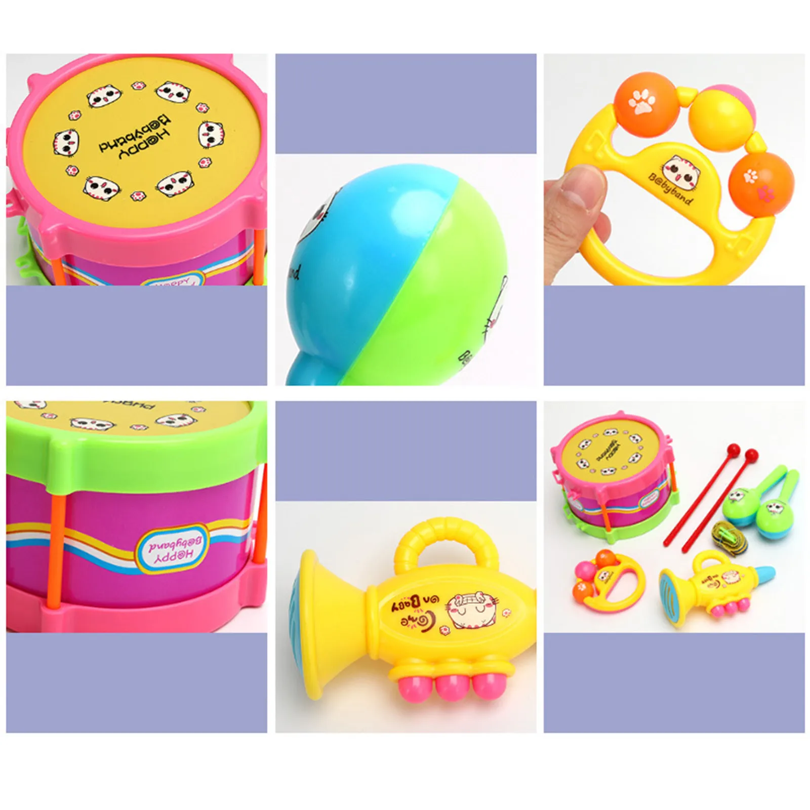 Baby Girl Gifts Toddler Musical Instruments Ages 1 3 Baby Music Toys 6 12 9 18 Party Blowers for Kids Drums for Toddlers 3