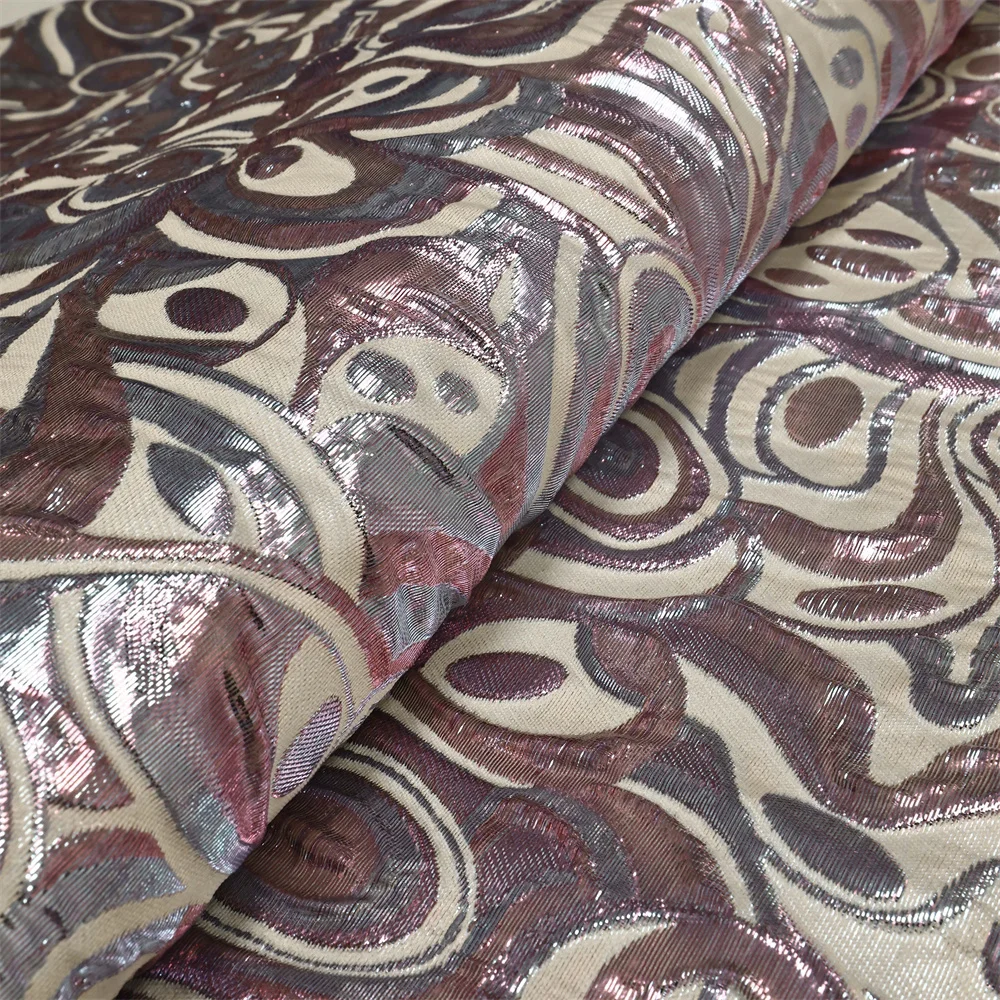 Jacquard lace fabric Brocade 2023 Embroidery French Tulle lace African Organza lace fabric for Nigerian Wedding Dress