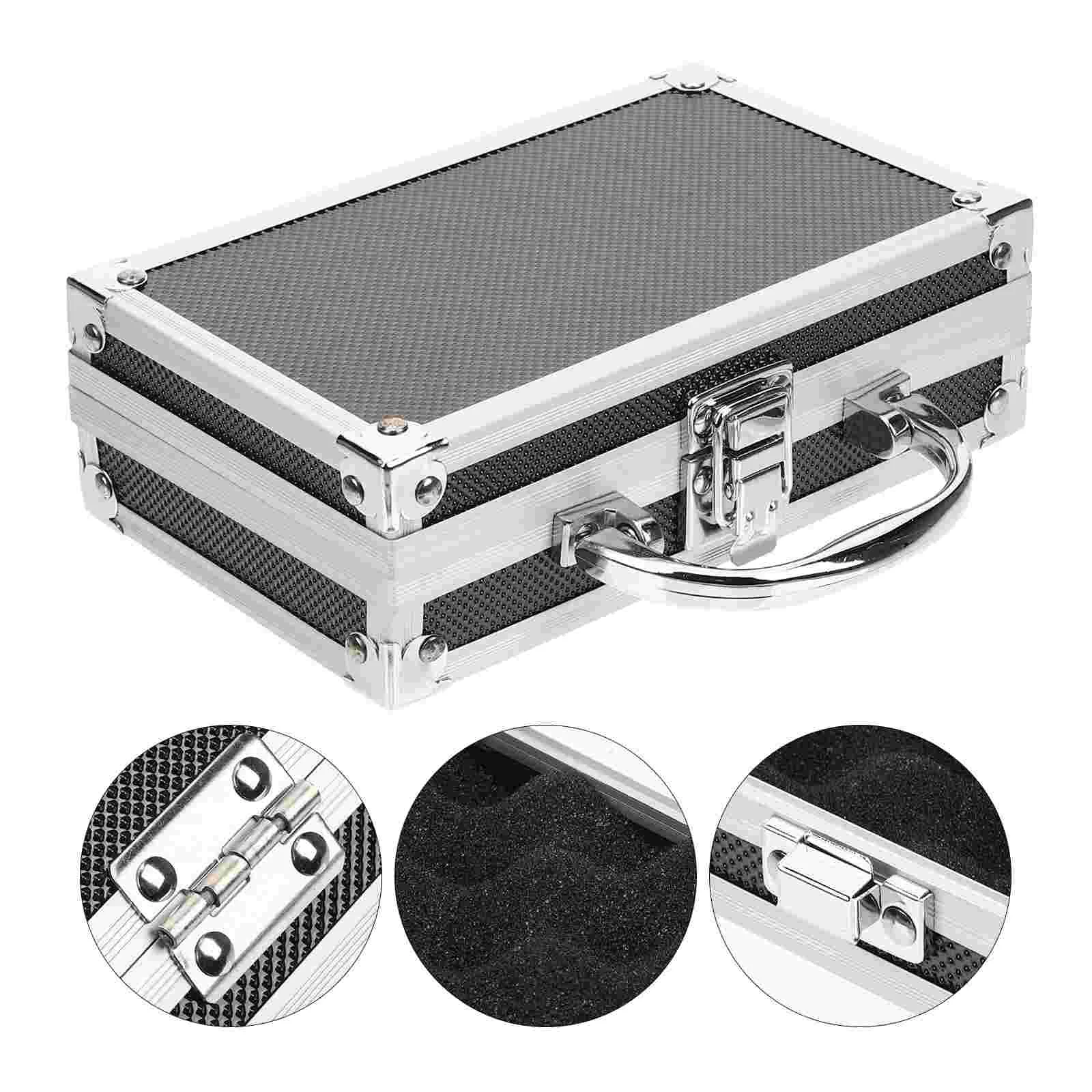 Toolbox Organizers Toolboxes Metal Tools Case Multifunctional Aluminum Suitcase Hard Aluminium Alloy Tool Box 80*110*55mm
