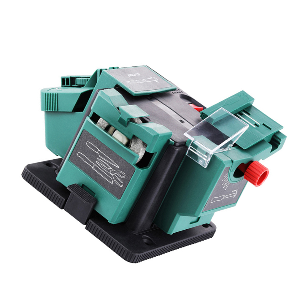 Multifunctional Drill Bit Sharpener Bench Mounting Electric Kitchen Knife Sharpener Angle Adjustable for Knife Chisel HSS Drill