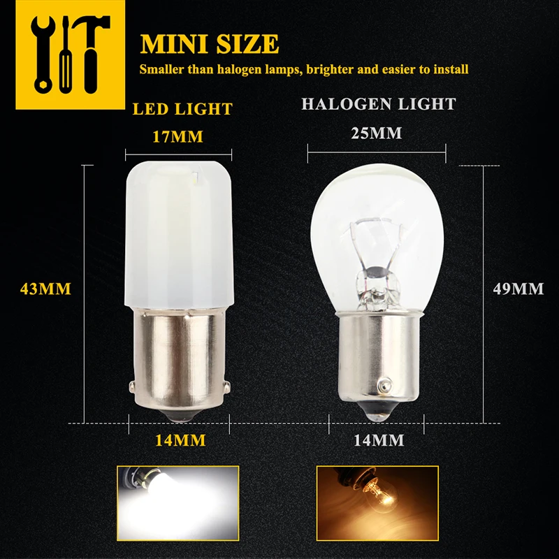 2pcs P21W Led 1156 BA15S 1157 BAY15D P21 5W R5W R10W Car Turn Signal Lights Reverse Lamp 12V White Red Yellow 18SMD 3030 Bulb