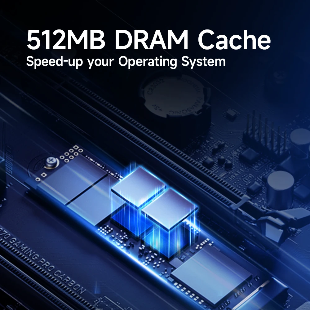 MOVESPEED 3500MB/s SSD NVMe M.2 2280 with DRAM Cache 512GB Internal Solid State Drive M2 PCIe 3.0x4 2280 SSD for PC Laptop