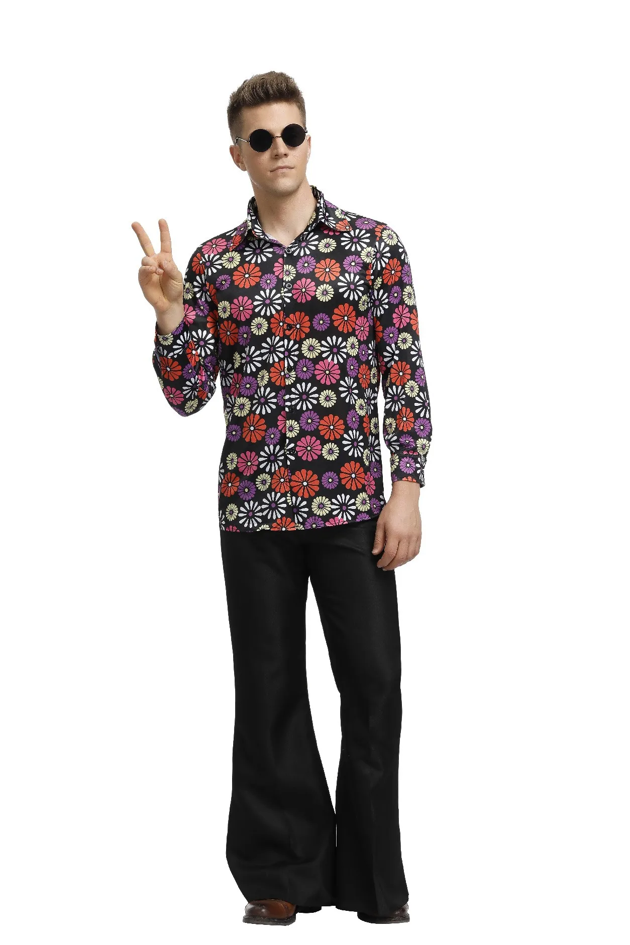 Halloween Costume For Couple 70s 80s Retro Hippie Costumes Hip Hop Singer Disco Cosplay Stage Performance Men Women new 2025 Fancy Dress