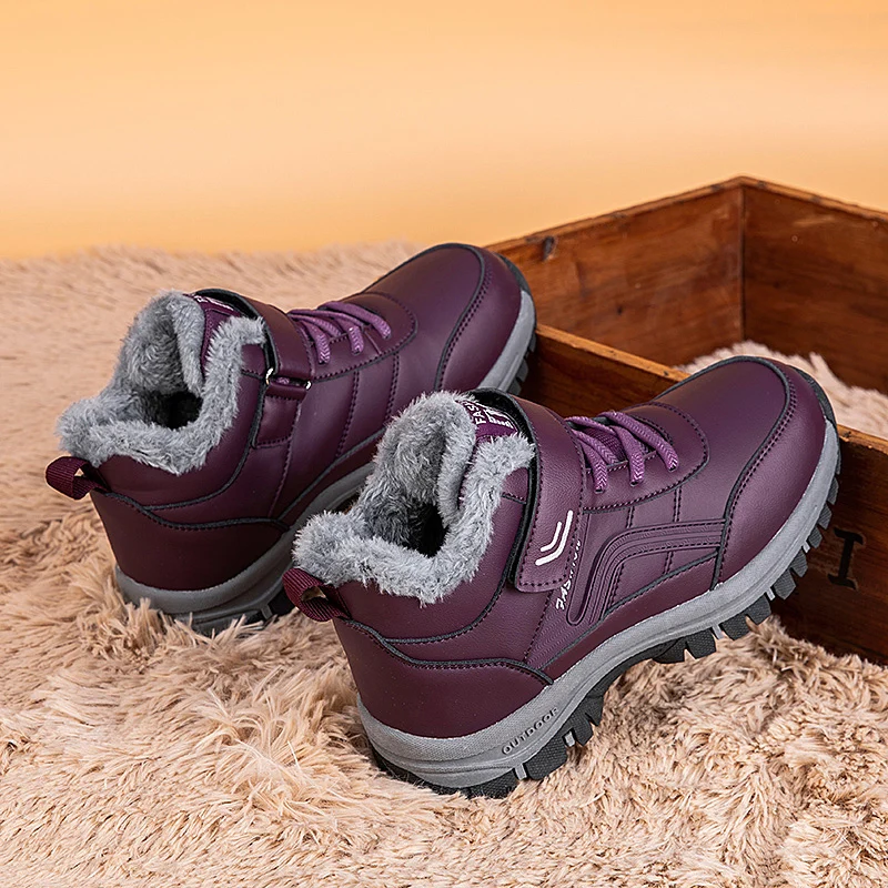 2023 Women Shoes Winter Waterproof Ankle Boots For Women Warm Snow Boots Non-slip Outdoor Work Casual Shoes High Top Women Boots