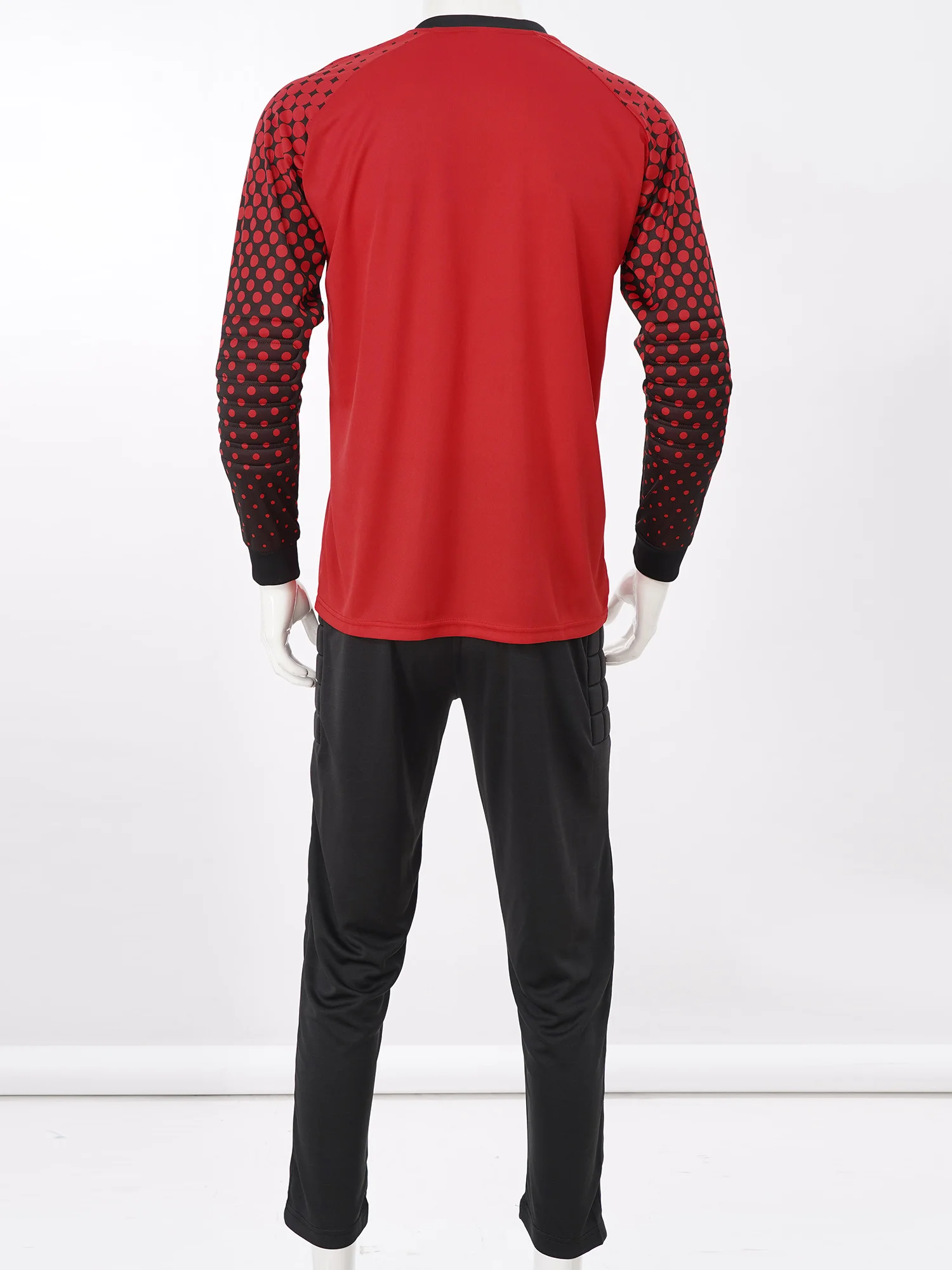 Kids Boys Soccer Goalkeeper Outfit 2025 Football Training Match Uniform Long new Sleeve Sponge Padded T-shirt with Sweatpants Sportswear