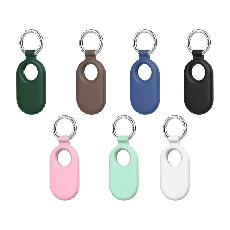For Silicone SamsungGalaxy Cover SmartTag2 Locator Case Anti-lost Keychain Protect Sleeve For SmartTag2 Locator Accessories smile