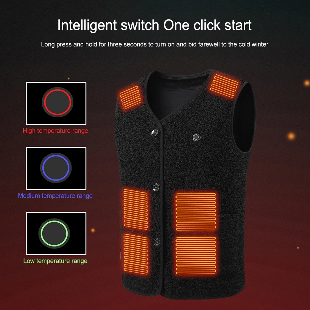 16 Areas Heated Vest Men Jacket Heated Winter Womens Electric Usb Heater Tactical Jacket Man Thermal Vest Body Warmer Coat M-4XL