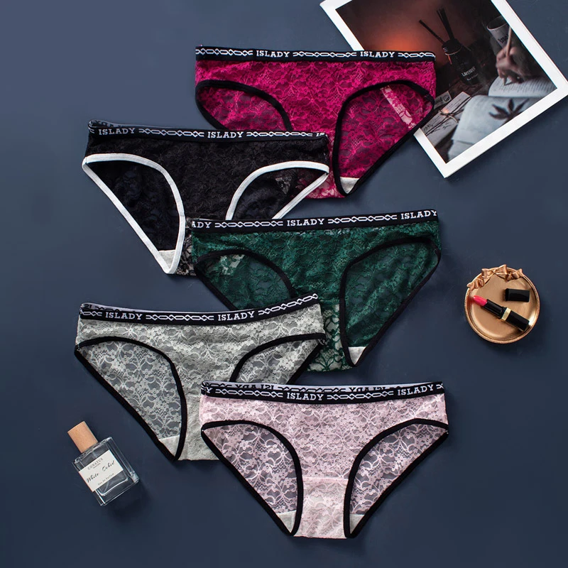 BANNIROU 1Pcs Lace 2025 Briefs new Underwear For Women Low-Rise Transparent Sexy Panties Lingerie Female Intimates