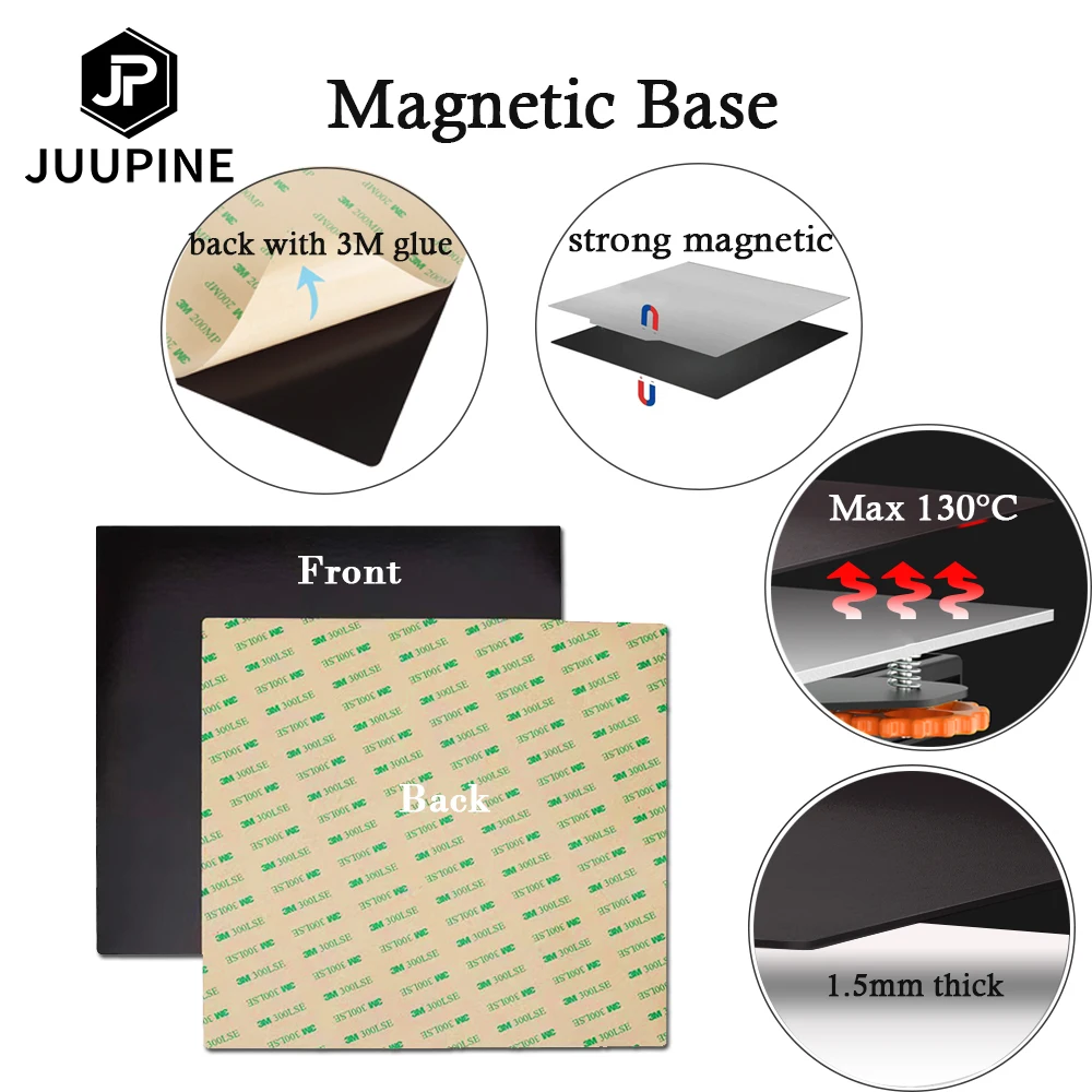 new pei 235x235 magnetic pei sheet 235 build plate spring ender 3 upgrade double sided 2025 bed pei plate heatbed Smooth Textured