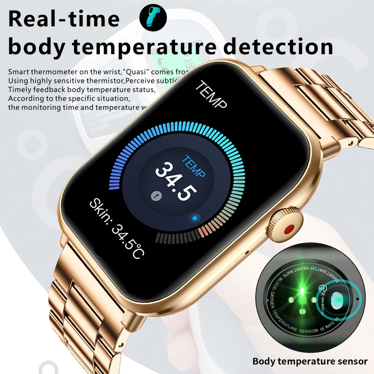 LIGE 2023 Men Smart Watch Women Bluetooth Call Watches 1.96'' Smartwatch for Android,iOS Rose Gold Luxury Ladies New Wristwatch