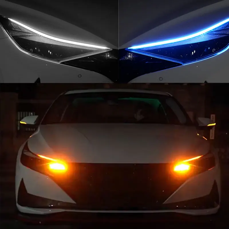 2 pieces of For Alfa Romeo Giulia Stelvio 159 147 156 Giulietta LED DRL vehicle daytime running light turn signal flow lamp 12V