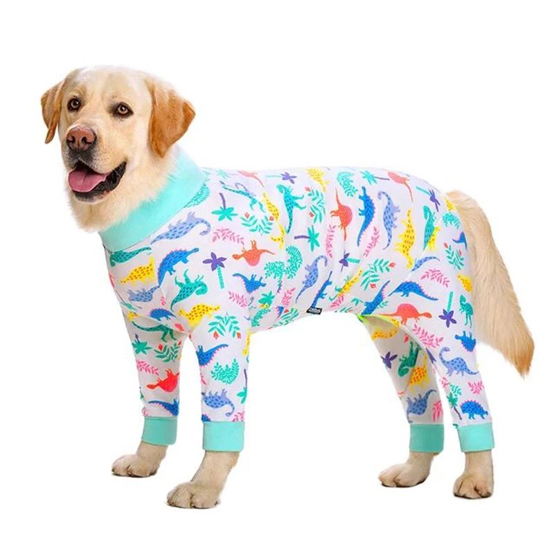 Dog Pamas for Medium Large Dogs Soft Cozy Clothes Jumpsuit Full Covered Belly Pet Recovery Suit Girl Boy Cuttable