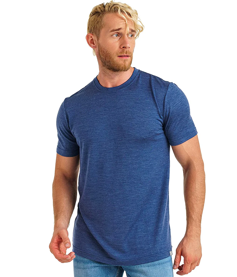new 2025 Merino Wool T-Shirt Mens Merino Wool Undershirt Lightweight Base Layer Tee Soft Moisture Wicking Breathable Anti-Odor