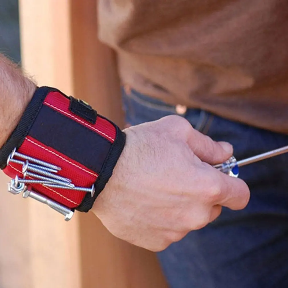 Portable Magnetic Wristband Portable Tool Bag Electrician Wrist Tool For Screw Nail Nut Bolt Drill Bit new Repair Kit 2025 Bracelet 1pcs