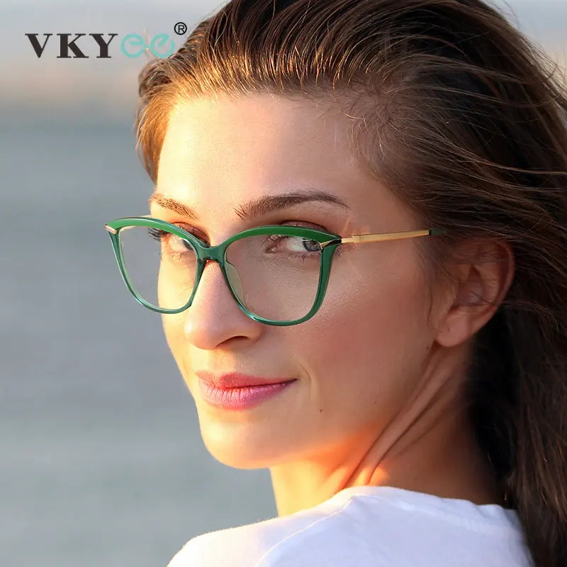 VICKY Cat Eye 2025 Anti-Blue Light Blocking Reading Glasses new Women Computer TR Alloy Lightweight Eyeglasses PFD2036