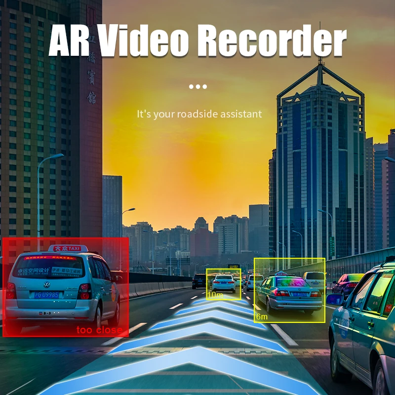 Full HD 170° Wide Angle Dash Cam for Android Multimedia Double Recording Front And Rear Camera Car DVR ADAS TF Card 32G 64G USB