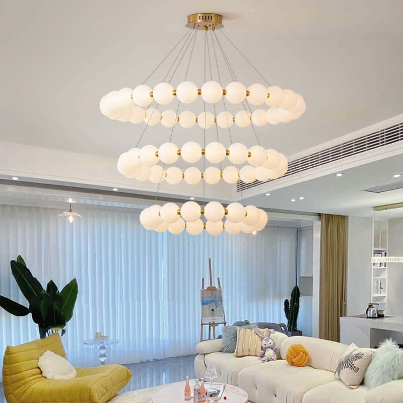 Nordic Ring LED Chandelier Dimmable Acrylic for Living Room Center Table Bedroom Hall Pendant Lamps Home Decor Lusters Fixture