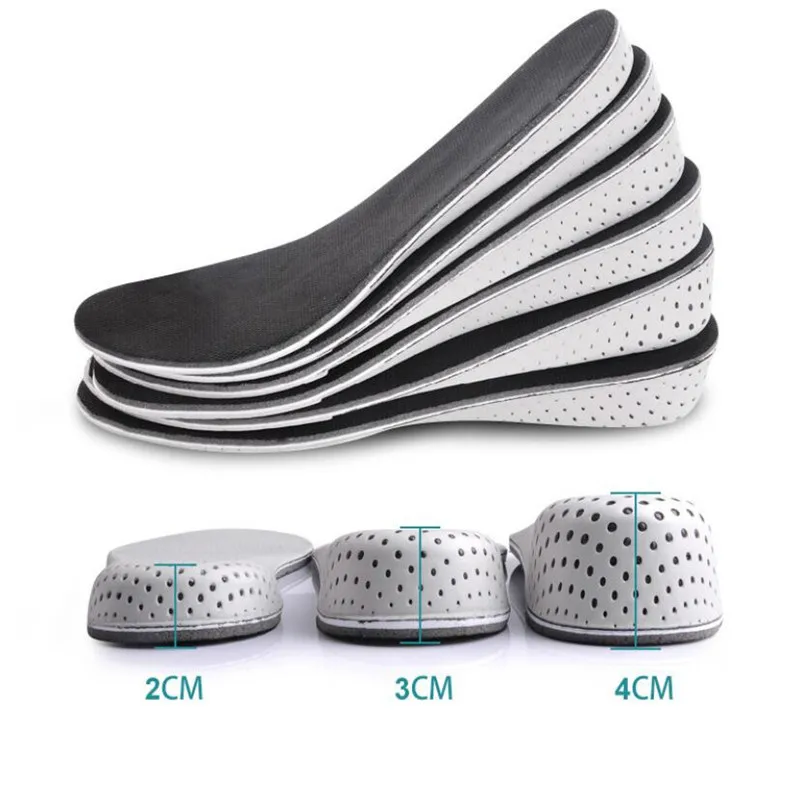 Height new Increase Insole 1 Pair Hard Breathable Memory Foam Heel Lifting 2025 Inserts Shoe Lifts Shoe Pads Elevator Insoles for Unisex