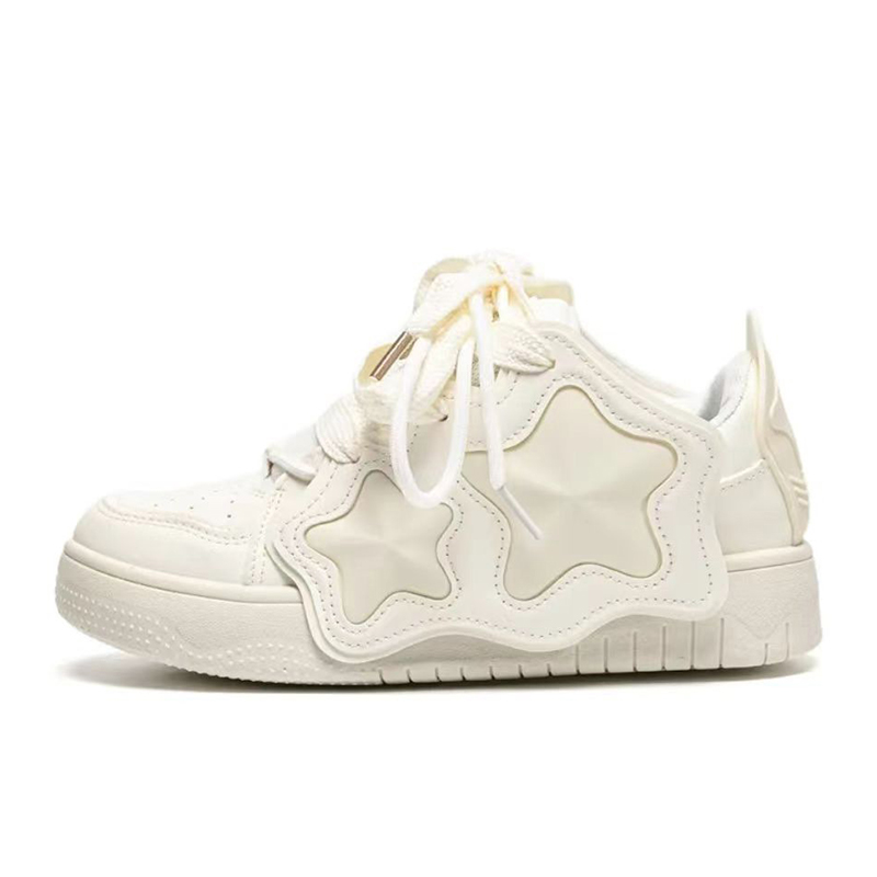 Women Platform Sneakers Star Design Sports Shoes Lace Up Comfortable Shoes Casual Outdoor Running Tennis Sneakers Female 35-40