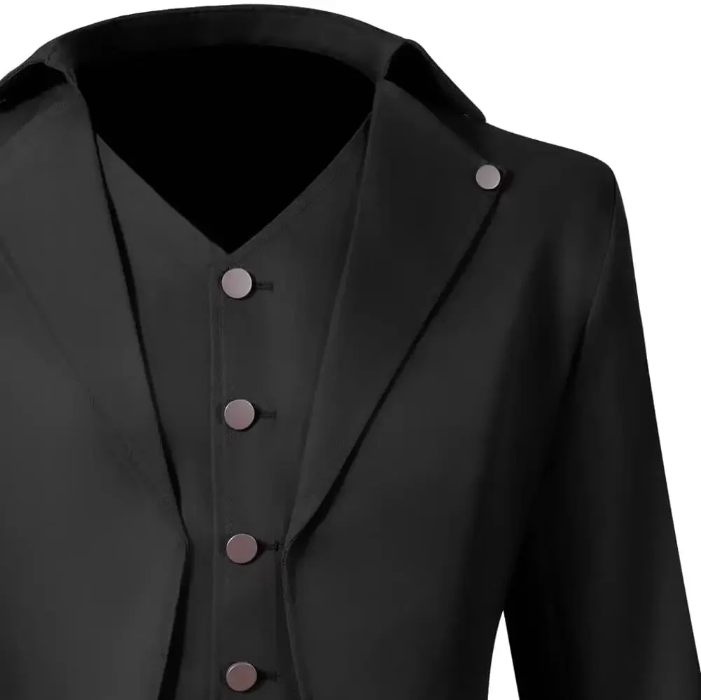 new Lioop Men's Steampunk Vintage 2025 Tailcoat Dovetail Jacket Gothic Victorian Frock Coat Uniform Costume